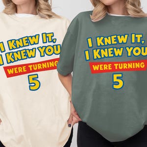 Disneyland Pixar Toy Story 5 I Knew It I Knew You Swift Shirt,TSwift Toy Story 5 Birthday Shirt, Toy Story Were Turning 5 image 3