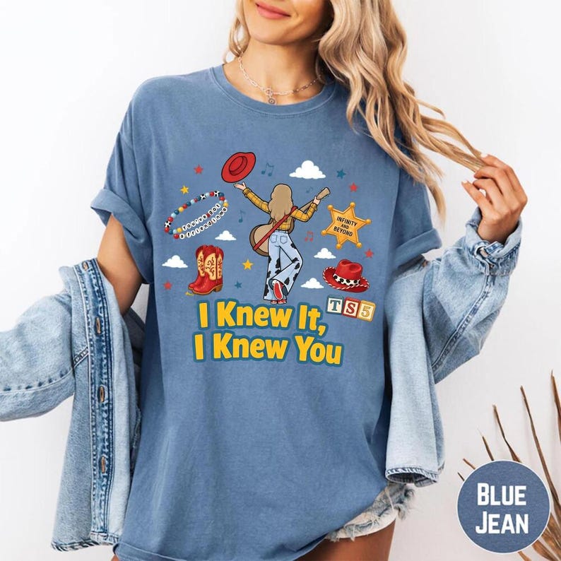 Comfort Colors I Knew It, I Knew You TSwift Shirt, Disneyland Pixar Toy Story 5,TSwift Music Tee,You've Got A Friend In Me Toy Story 5 Shirt image 1
