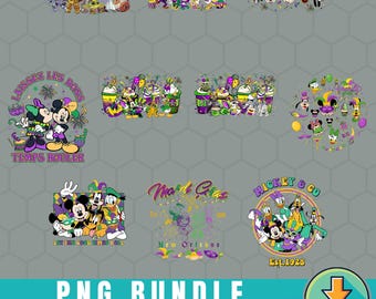 10 disegni di Happy Mardi Gras Png Bundle, Vacanze in famiglia Png, Mardi Gras su Main Street, Topolino e amici, Mardi Gras 2026, Martedì grasso del castello