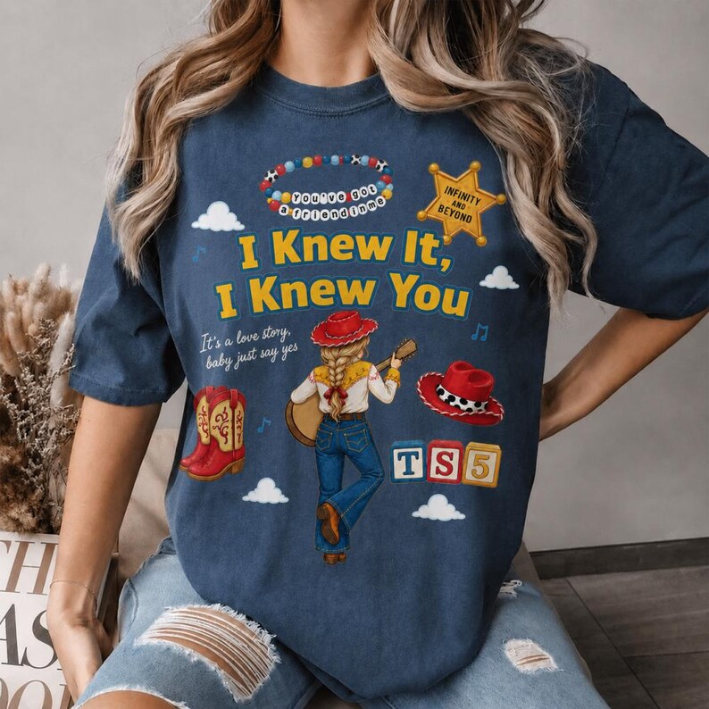 Disneyland Pixar Toy Story 5 I Knew It I Knew You Shirt, Pixar Toy Story 5 Inspired Shirt, It's a Love Story Baby Just Say Yes Shirt image 1