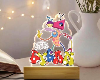 Zooble The Amazing Digital Circus LED Lamp, TADC Fan Gift, Circus Characters, Circus Theme Room Decor, Anime Gift Birthday for Boy Girl