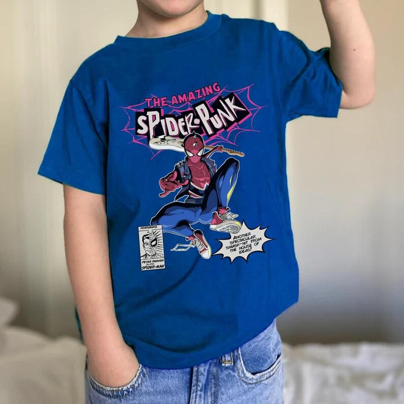 Comfort Colors Vintage 90s Spiderman-Punk Retro Comic Shirt, Vintage Comic The Amazing Spider Man Shirt, Spiderman Fan Gift, Mcu Shirt image 3