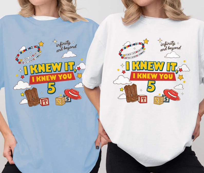 Comfort Colors I Knew It, I Knew You TSwift Shirt, You've Got A Friend In Me Toy Story 5 Shirt,Disneyland Pixar Toy Story 5,TSwift Music Tee image 3