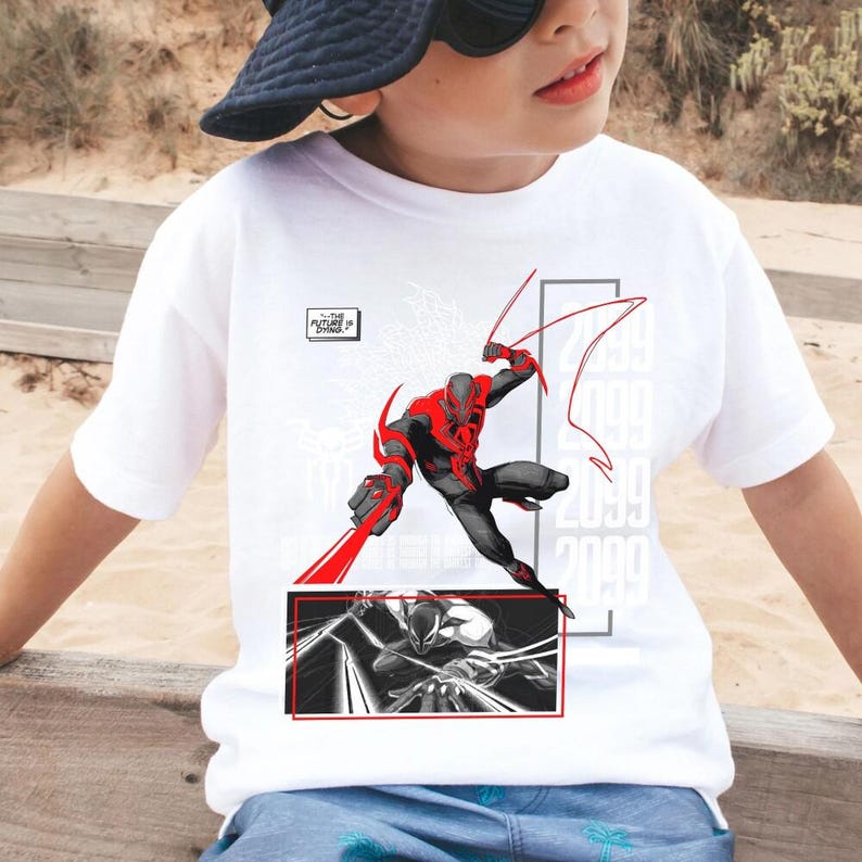 Comfort Colors Spider Verse Spiderman 2099 Shirt, Across Spider Verse Spiderman Shirt, Comic Spiderman Fan Shirt, Spiderman Gift for him image 1