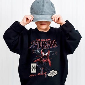 Comfort Colors The Amazing Black Suit Spiderman 2099 Comics T-shirt, Vintage Comic Black Suit Spider Man Fan Shirt, Amazing Spiderman Gift image 3