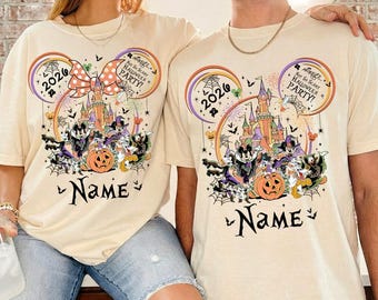 Retro Mickey's Not So Scary Halloween Party 2026 Shirt, Personalized Mickey and Friends Shirt, Disneyland 2026, Disneyland Halloween Tee