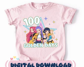 100 Golden Days K Pop Png, 100 days of School png, K Pop Png, Demon Hunters Png, 100 days, Got to be Golden Digital Download