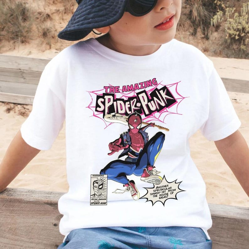 Comfort Colors Vintage 90s Spiderman-Punk Retro Comic Shirt, Vintage Comic The Amazing Spider Man Shirt, Spiderman Fan Gift, Mcu Shirt image 1