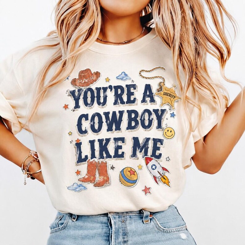 Vintage TStory Shirt, You're A Cowboy Like Me Shirt, Toy Story 5 Shirt, WDW Disneyland Family Vacation Trip Tee, Disney Pixar Fest Shirt 画像 4