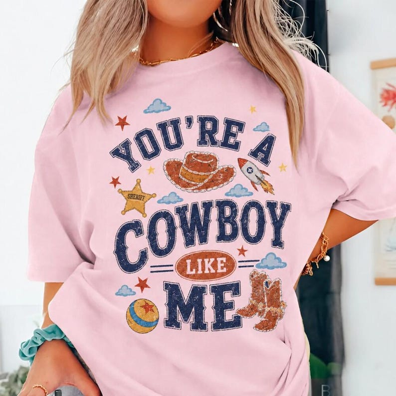 Chemise Vous êtes un cow-boy comme moi, t-shirt vintage Toy Story 5, chemise rétro Toy Story 5 t-shirt Western Country, chemise de vacances en famille image 3