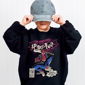 Comfort Colors Vintage 90s Spiderman-Punk Retro Comic Shirt, Vintage Comic The Amazing Spider Man Shirt, Spiderman Fan Gift, Mcu Shirt image 5