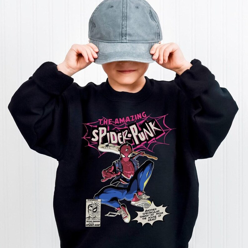 Comfort Colors Vintage 90s Spiderman-Punk Retro Comic Shirt, Vintage Comic The Amazing Spider Man Shirt, Spiderman Fan Gift, Mcu Shirt image 5
