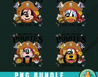 Pacchetto "Una vita da pirata per me", Yo Ho Pirates Disneyworld, Disneyworld Tutti i personaggi Pirati dei Caraibi, Vita da pirata (download PNG)