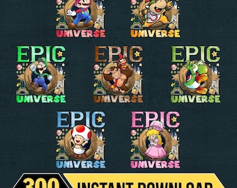 Epic Universe PNG Bundle Download, Orlando Park Epic Universe Png for Shirt, Epic Universe Matching Design, Epic Universe Sublimation