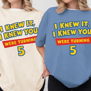 Disneyland Pixar Toy Story 5 I Knew It I Knew You Swift Shirt,TSwift Toy Story 5 Birthday Shirt, Toy Story Were Turning 5 image 1