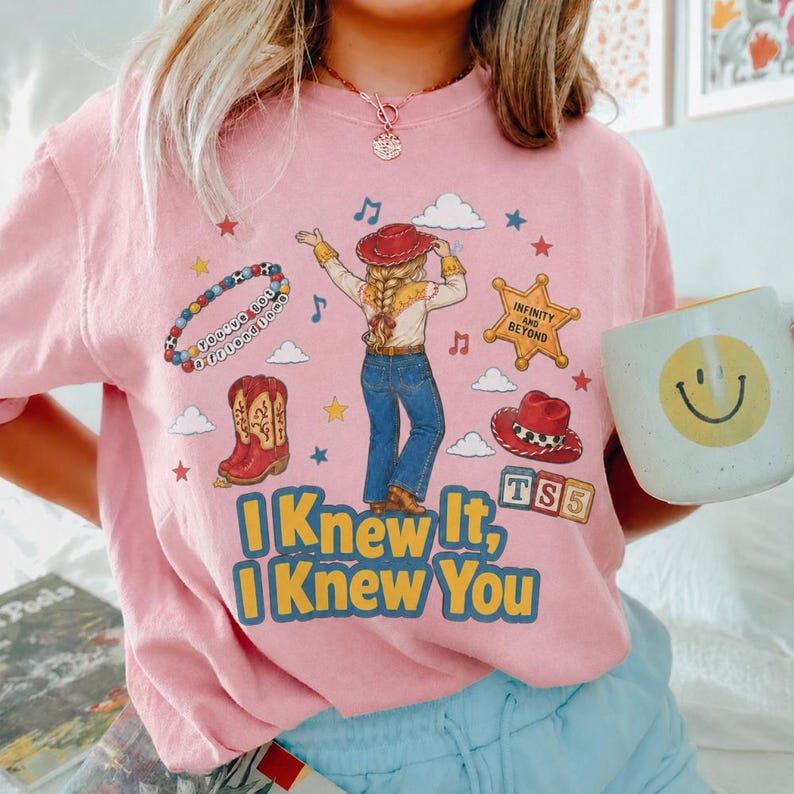 Toy Story 5 Comfort Colors Shirt, I Knew It, I Knew You Shirt, It's A TayStory, Disneyland Toy Story Birthday Shirt, Music Tee image 2