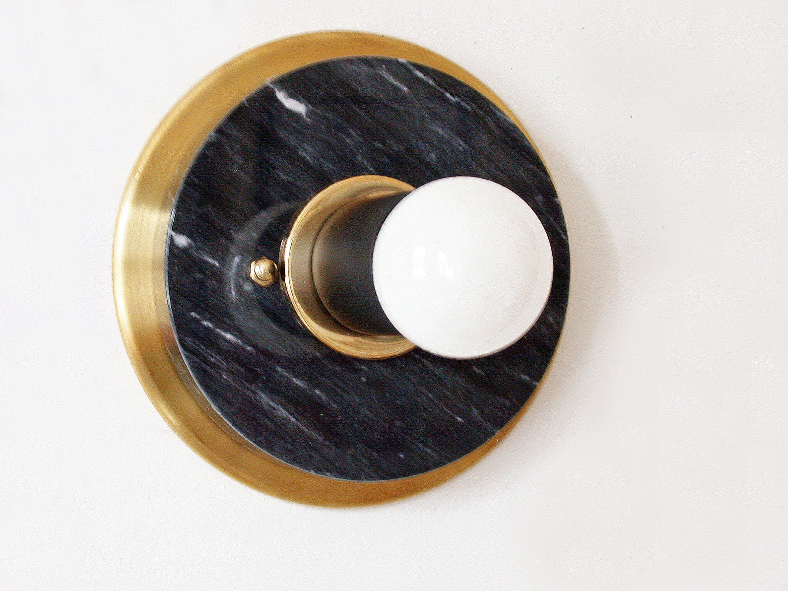 Black Marble Wall Sconce Light Black Kitchen Sconce Black Etsy