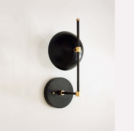 Mid Century Inspired Wall Black Sconce Bedroom Lighting Modern Wall Lamp Powder Room Light Hallway Lighting Foyer Lamp Retro Wall Sconce