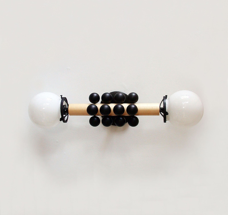 Black and Gold Double Bohemian Unique Wall Sconce Light Etsy