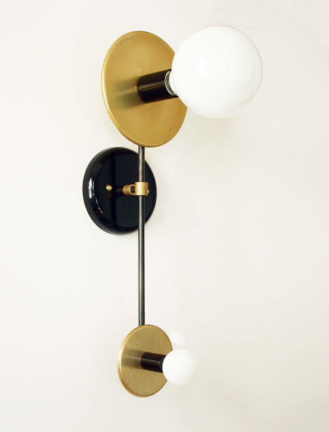 Rare Italian Double Cone Wall Light at