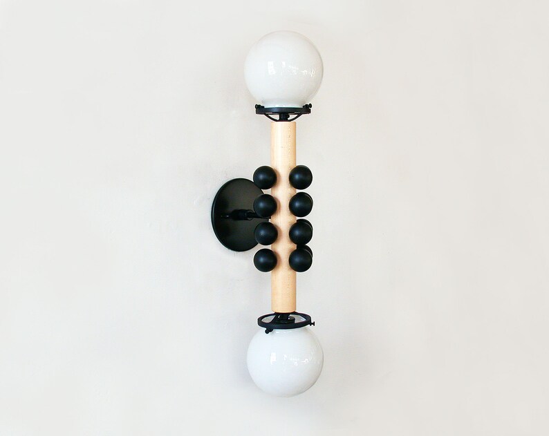 Black and Gold Double Bohemian Unique Wall Sconce Light Etsy