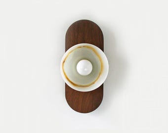 Walnut and Onyx Stone Vanity Lighting Onyx Bathroom Wall Light Bedside Walnut Light Fixture Dining Room Sconce Foyer Walnut Light Fixture