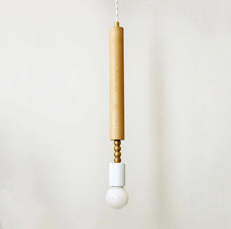 White And Gold Pendant Light image 0