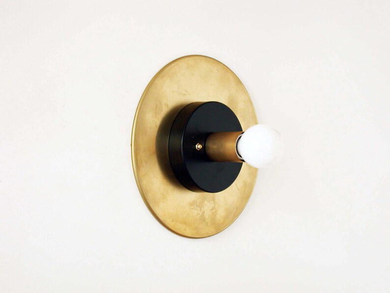 Modern Wall Flush Mount Sconce Ceiling Lighting Brass Black Etsy