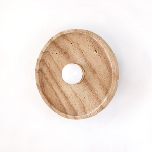 Travertine Round Modern Light Fixture Travertine Sconce Vanity Travertine Wall Light Kitchen Travertine Lighting Powder Room Wall Light
