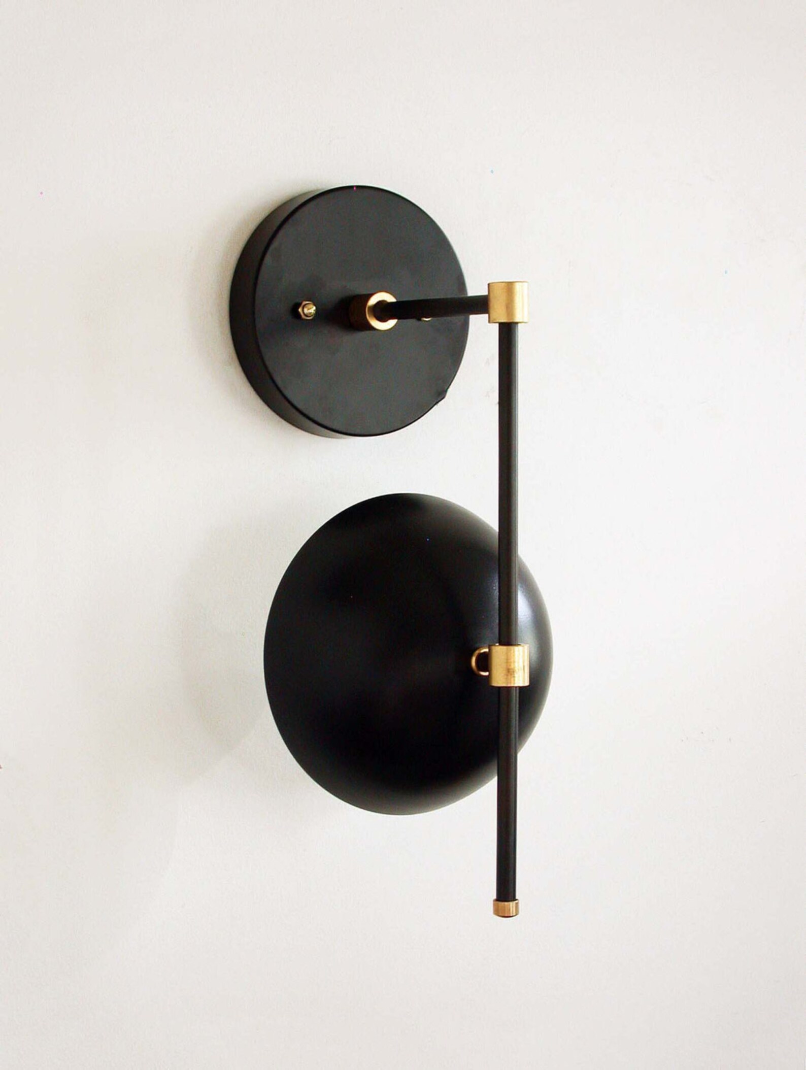 Mid Century Inspired Wall Black Sconce Bedroom Lighting Modern Etsy