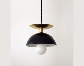 Black Brass Modern Pendant Lamp Entryway Mid Century Light Black Pendant Black Ceiling Lighting Kitchen Light Foyer Light Bedroom Lighting