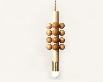 Mid Century Modern Maple Wood Pendant Lamp Modern Ceiling Fixture Light Lighting Decor Living Room Lights