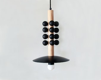 Black and Maple Pendant Light Modern Kitchen Island Fixture Lighting Ceiling Wood Pendant Bathroom Lights Entry Lights Mudroom Fixture Lamp
