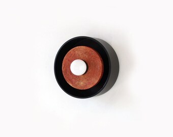 Terracotta Modern Sconce - Black Mid Century Wall Light