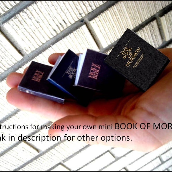 Mini - Book of Mormon - PDF Instructions and Template to Make Your Own