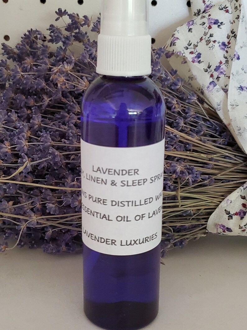 Lavender Calming Sleep Spray Lavender Floral Water for Body Etsy