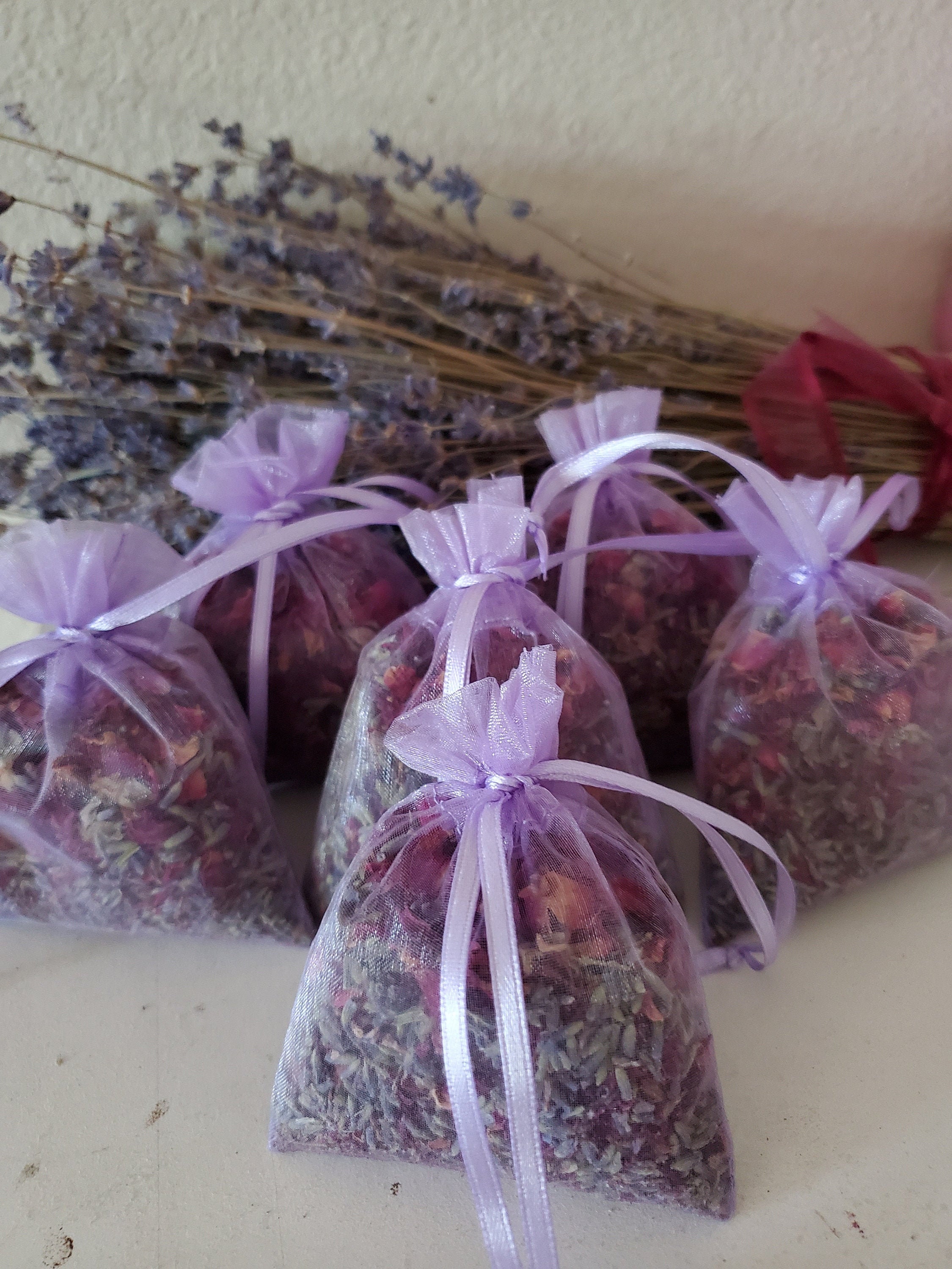 Dried Red Roses & dried Lavender blooms Free SH 6 lavender /Red Roses Sachets Dried Red Roses & dried Lavender blooms Free SH 6 lavender /Red Roses Sachets