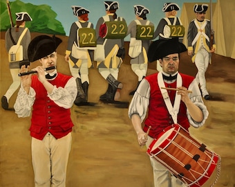 FIFE and DRUM, American Revolution, Colonial Williamsburg, Colonial painting