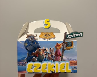 ズートピア2にインスパイアされたギフトボックスとケーキトッパー