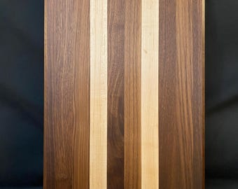 Handcrafted Maple & Walnut Cutting Board - Elegant Hardwood Kitchen Decor - Practical Cooking Tool - Chef Gift