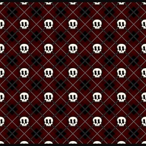 スカルチェック柄シームレスパターン | ゴスタータン柄クリスマスプリント | PNG JPG