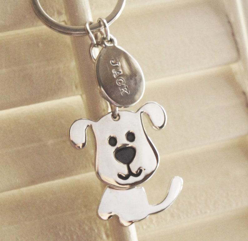 Personalized Dog Keychain Pet Loss Memorial Gift Hand Stamped Etsy