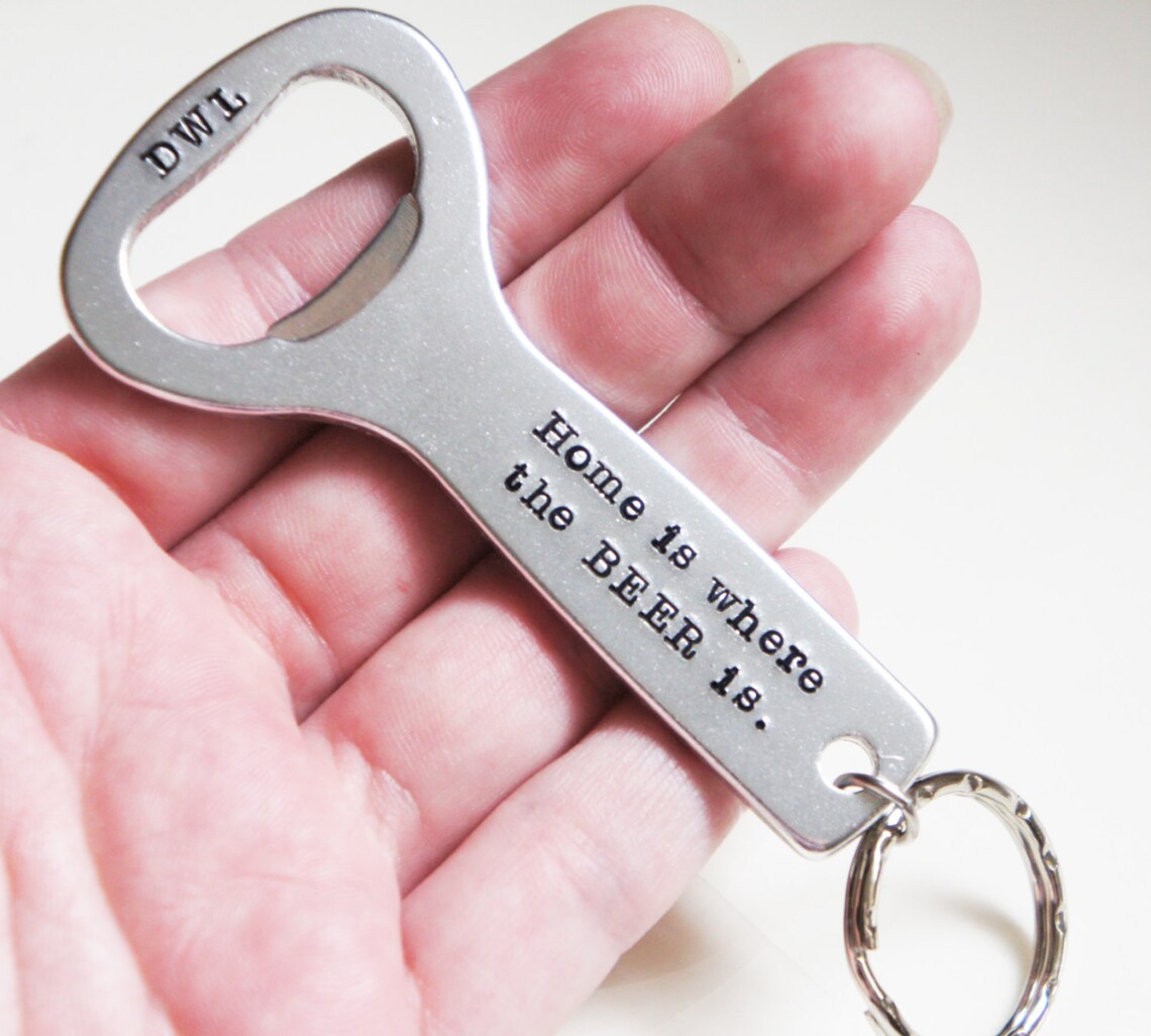 Custom Keychain Bottle Opener Personalized Groomsman Best Man Etsy