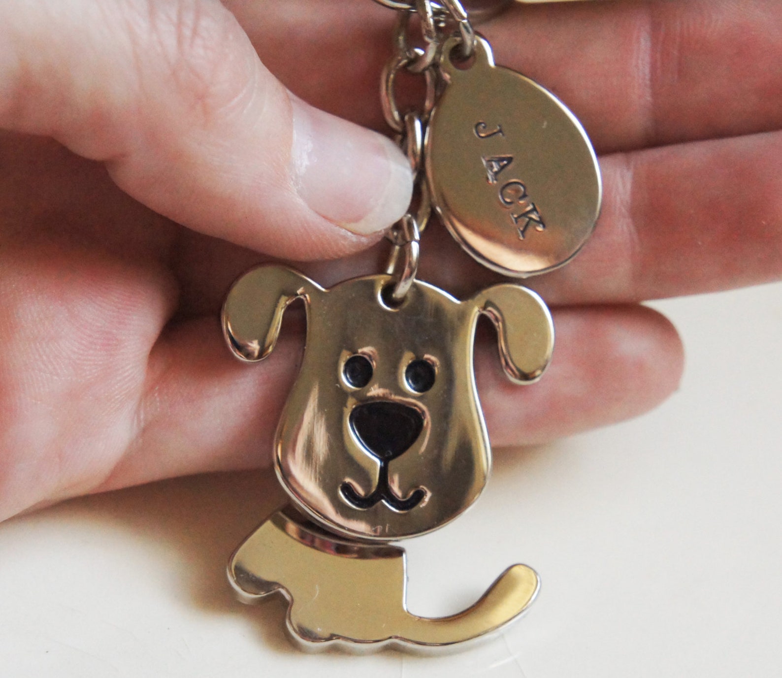 Personalized Dog Keychain Pet Loss Memorial Gift Hand Stamped Etsy