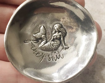 Ring Dish Fancy Shit Trinket Bowl Ring Keeper Mermaid Engagement Funny Gift for Her