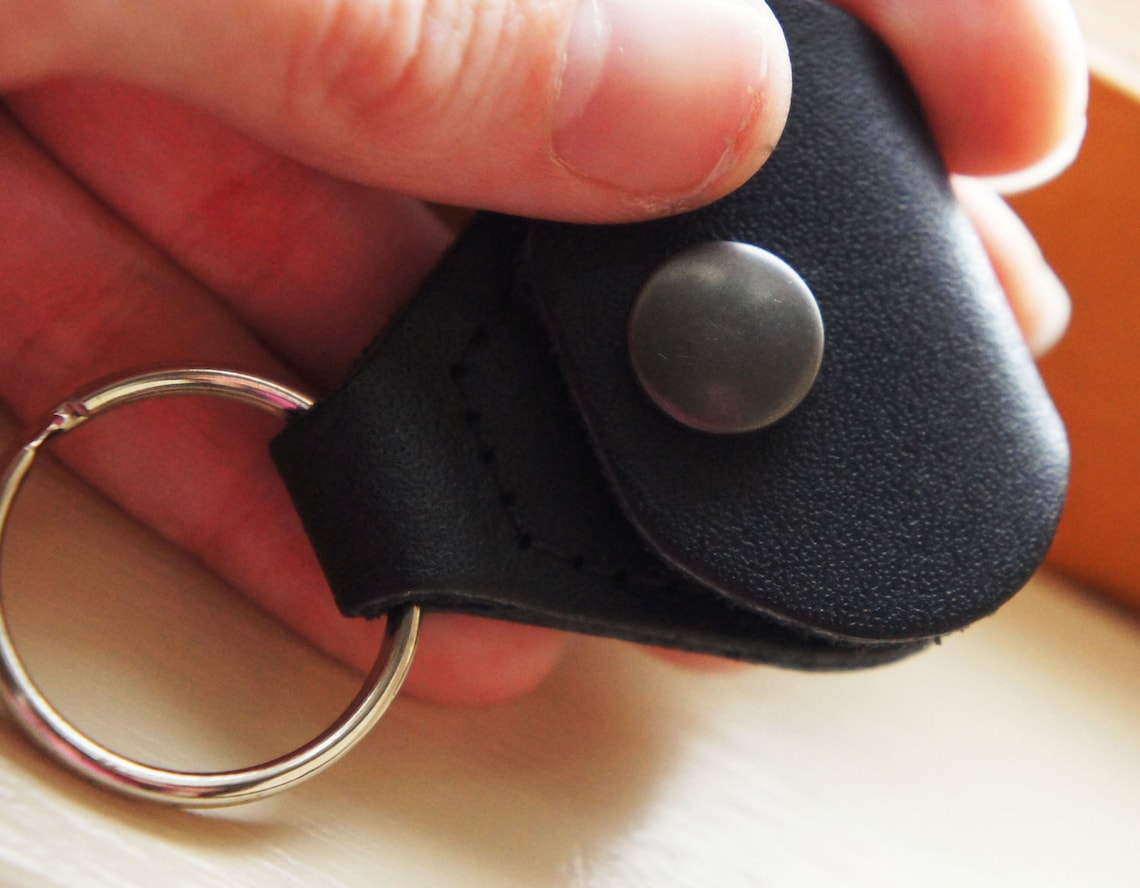 Personalized Guitar Pick Holder Keychain Custom Copper Etsy