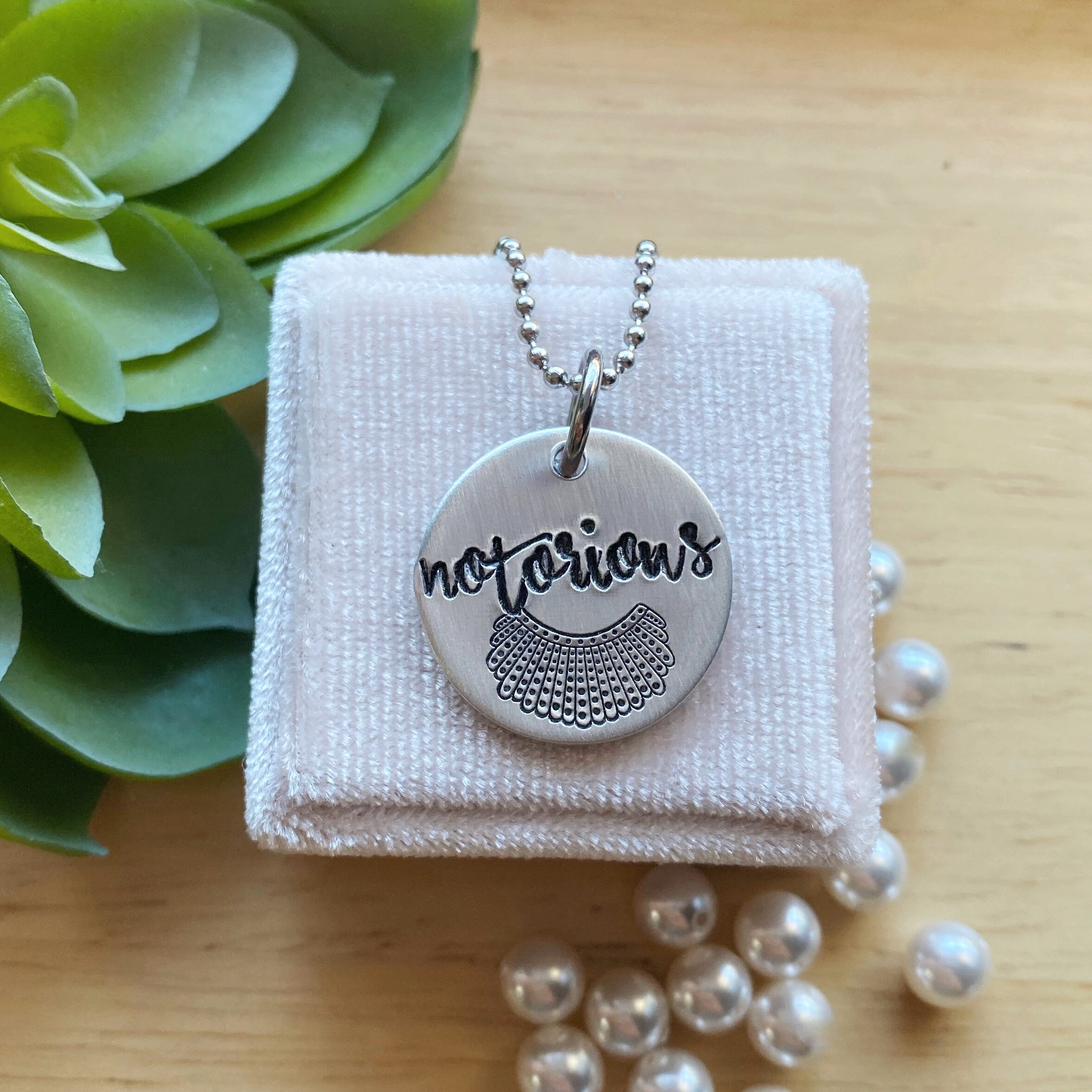 RBG Ruth Bader Ginsberg Necklace 