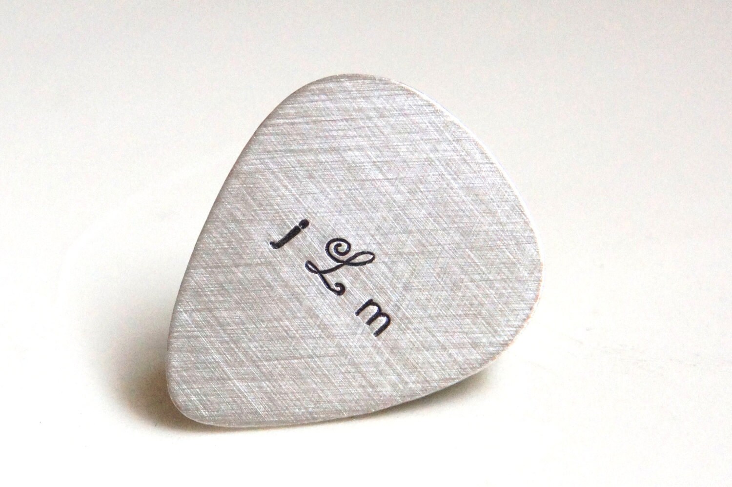 Custom Guitar Pick - Personalized Sterling Silver Hand Stamped Guitar…