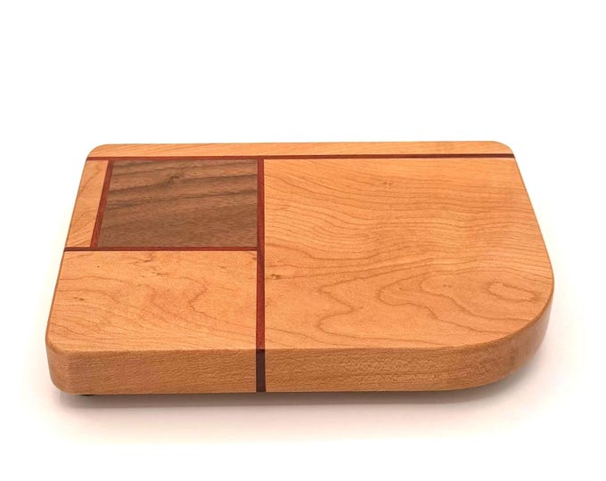 Architectural Sushi Board – Hard Maple & Padauk, Frank Lloyd Wright Inspired