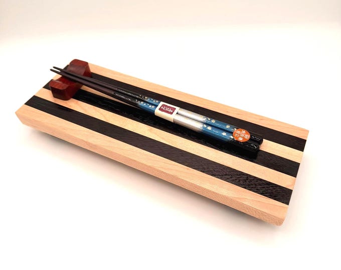 Handcrafted Wenge Sushi Serving Board – One of a Kind Hardwood Presentation Board